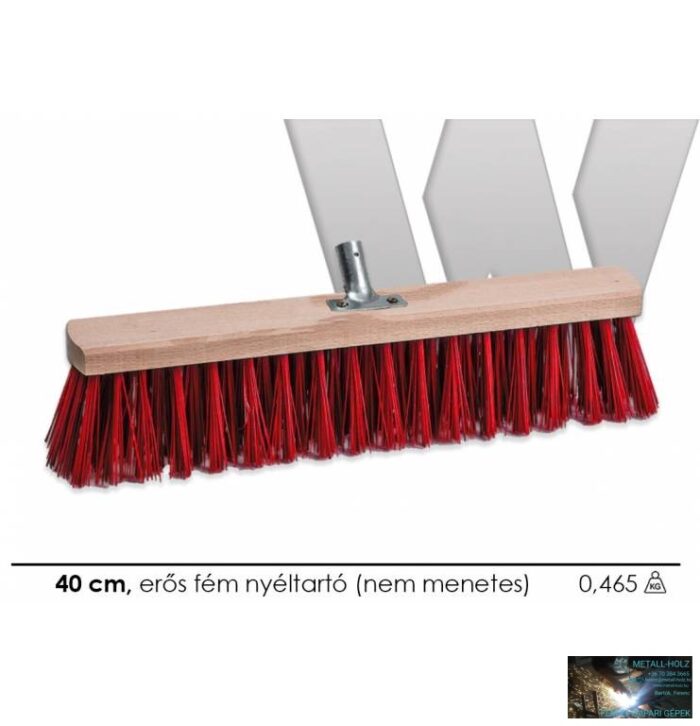Betonseprű 40cm-es, erős fém nyéltartóval (nem menetes) - Image 1