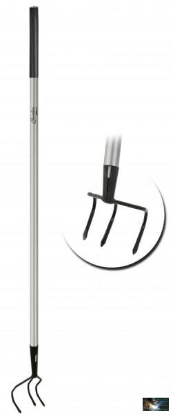 Hárómágú ( Kerti kultivátor ) kertivilla cső nyéllel, 128cm