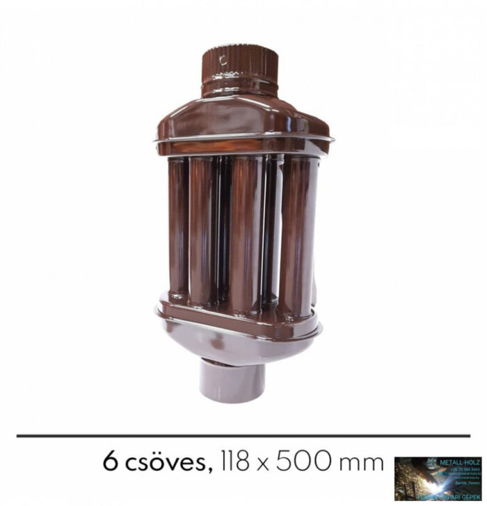 WKR-Hődob zománcozott barna, 118x500mm 6 csöves, Elektrolimex - Image 1