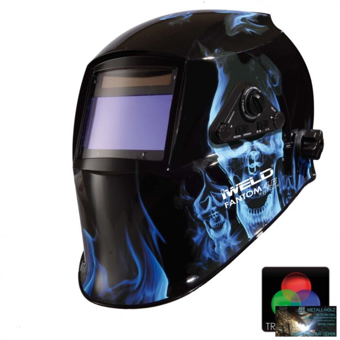 IWELD FANTOM 4.6 Automata hegesztő fejpajzs (kék-koponya) - Image 1