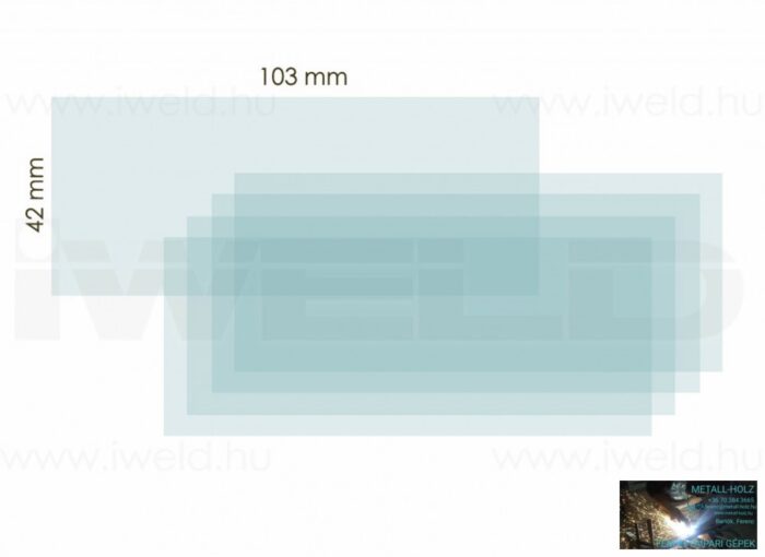 IWELD NORED EYE BELSŐ VÉDŐPLEXI 103X42MM - Image 1