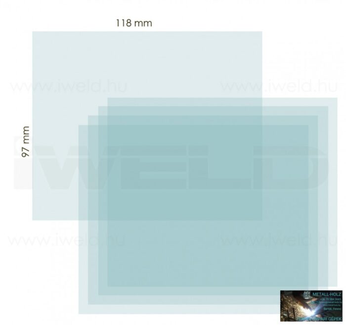 IWELD PANTHER 4.6 KÜLSŐ VÉDŐPLEXI 118X97MM - Image 1