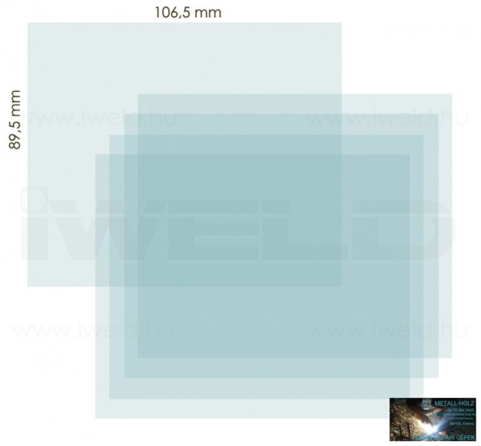 IWELD PANTHER DIGITAL 5.1 BELSŐ VÉDŐPLEXI 106,5X89,5MM - Image 1