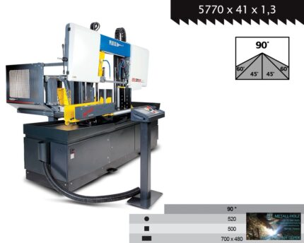 PILOUS ARG520DC CF-NC kétoszlopos automata szalagfűrészgép