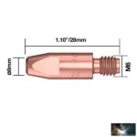 Áramátadó 0,8mm M6X28mm CR keménykróm (25db/cs) - Image 2