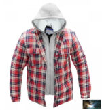 Flanel pulóver, bélelt kapucnival