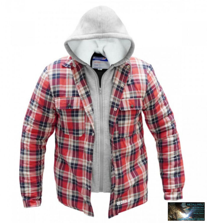 Flanel pulóver, bélelt kapucnival - Image 1