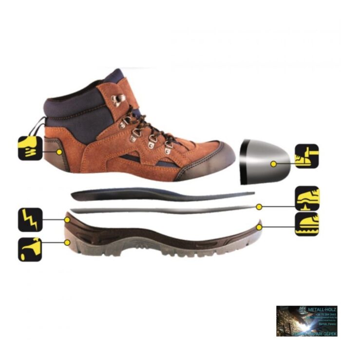 Munkavédelmi bakancs T2A, szarvasbőr, S1P SRC kat. - Image 2