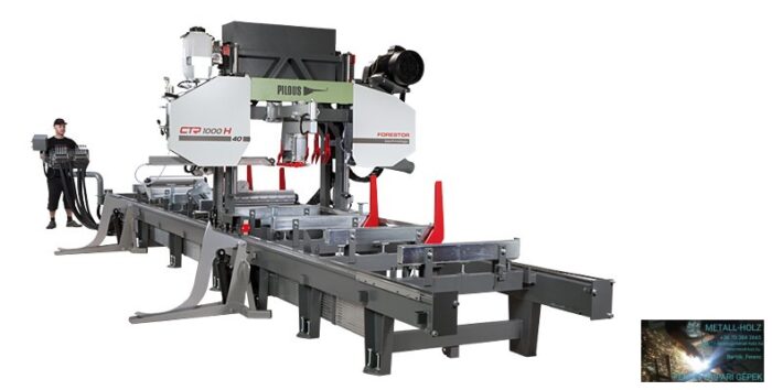 PILOUS CTR1000 FORESTOR - vízszintes rönkhasító faipari szalagfűrészgép. - Image 1