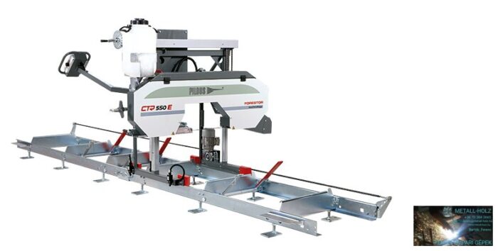 PILOUS CTR550 FORESTOR - vízszintes rönkhasító faipari szalagfűrészgép. - Image 1