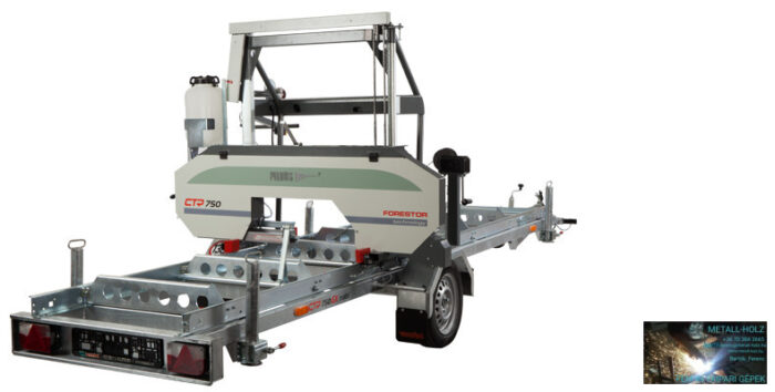 PILOUS CTR750-EV FORESTOR - vízszintes rönkhasító faipari szalagfűrészgép. - Image 1