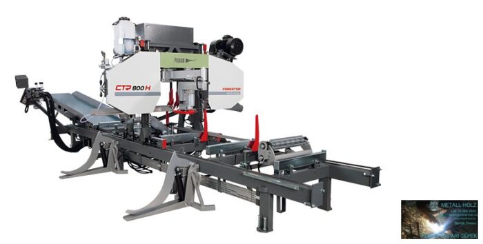 PILOUS CTR800 FORESTOR - vízszintes rönkhasító faipari szalagfűrészgép. - Image 1