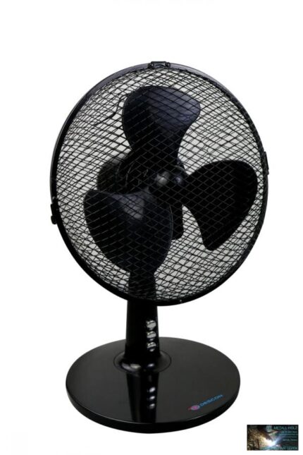 Asztali ventillátor 9", fehér vagy fekete 40cm magas