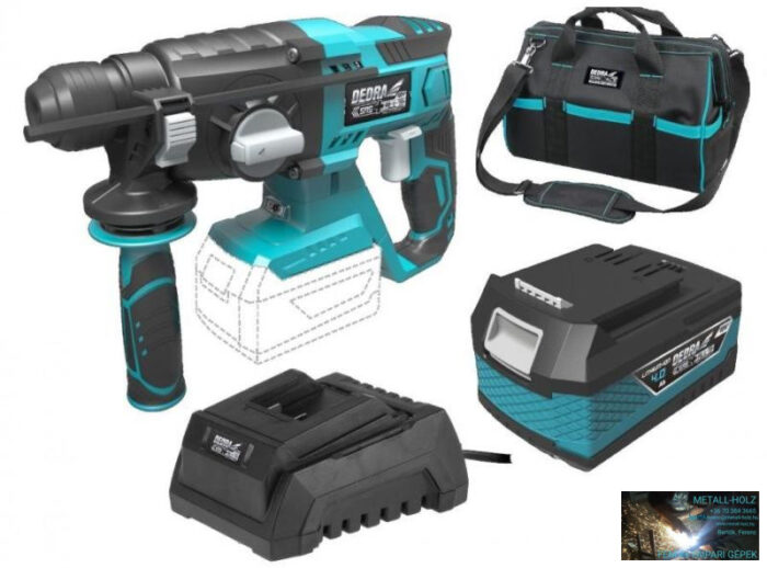 Dedra akkumulátoros ütvefúró 18 V készlet (akku + töltő + táska) - Image 1