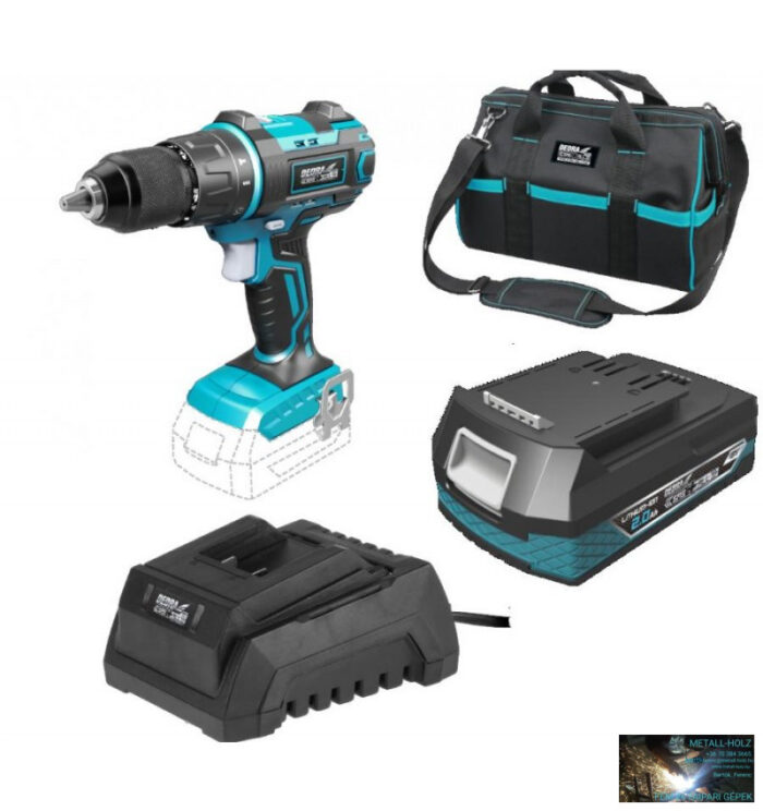 Dedra akkumulátoros ütvefúró, -csavarozó 18 V készlet (akku + töltő + táska) - Image 1