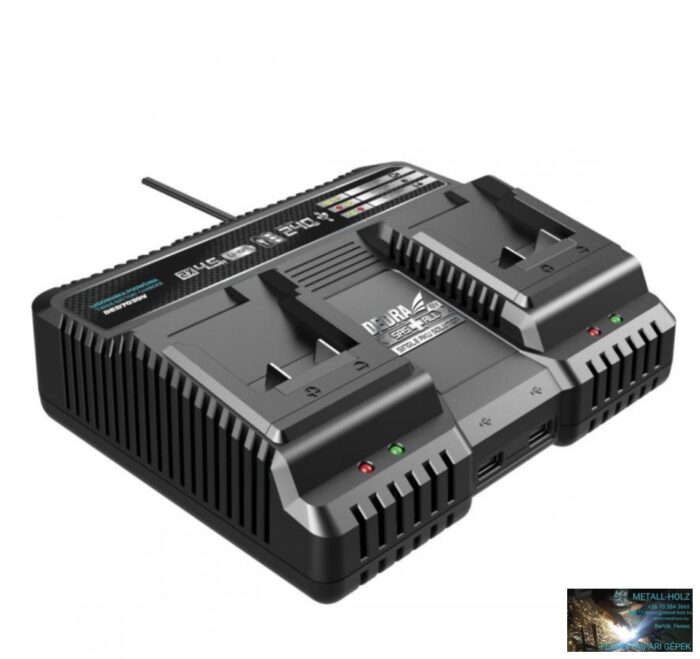 Dedra akkumulátor gyors töltő 18 V 2 slottal - Image 1