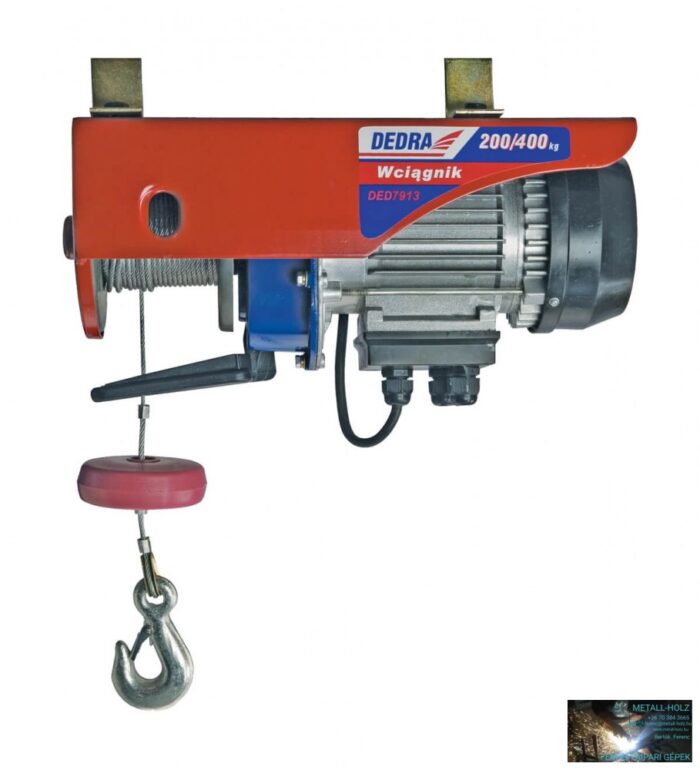 Elektromos csörlő 1,0kW, 6m/500kg, 12m/250kg - Image 1