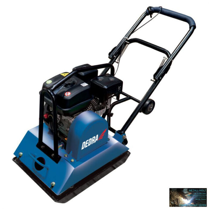 Talajtömörítő 88kg,5,5KM, lenyomat méret 550x420, fekete gumialjazat, szállítást konnyito kerék - Image 1