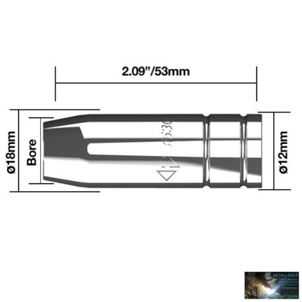 Kúpalakú gázterelő O 12 mm 180A (P200) (10db/cs)