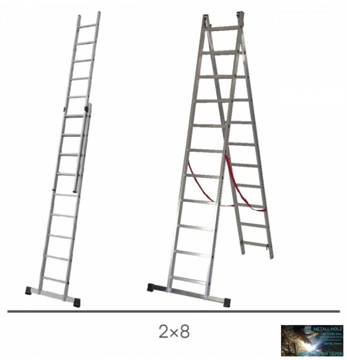 Létra 2 részes többcélú 2x9 alu. Basic EN131 - Image 1