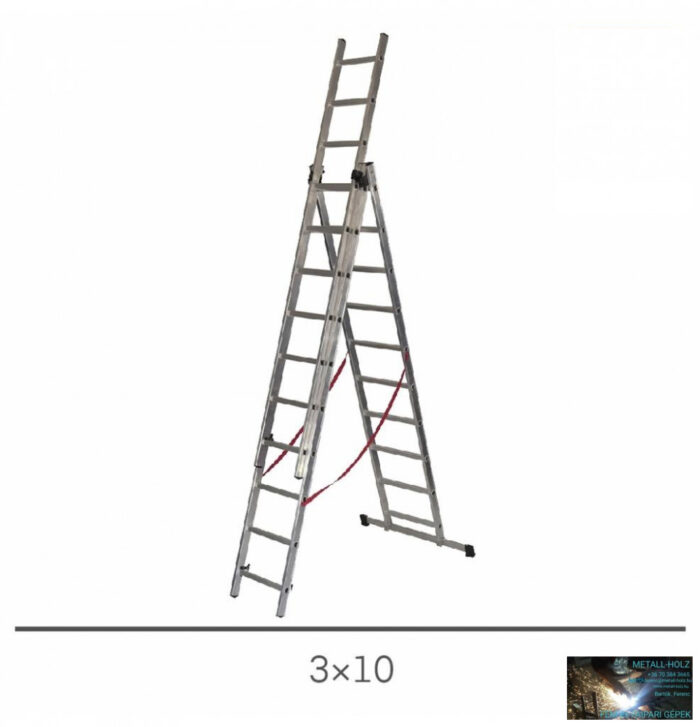 Létra 3 részes többcélú 3x10 alu. Basic EN131 - Image 1