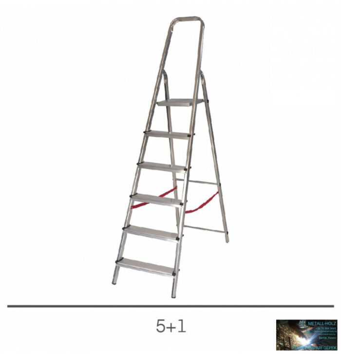 Létra háztartási 5+1 alu. ECO Basic - Image 1