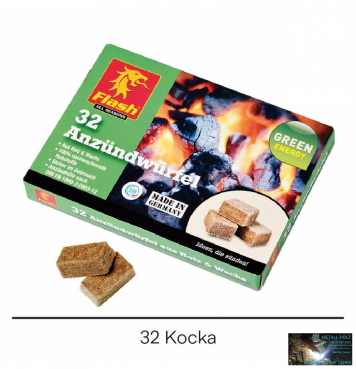 WKR-Alágyújtós Flash, fa és viasz alapú 32 kockás - Image 1