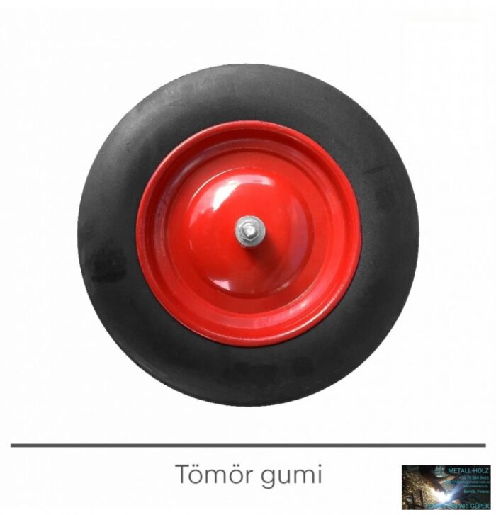 WKR Talicska kerék tömör gumi, fém felnis, csapágyas+tengellyel - Image 1