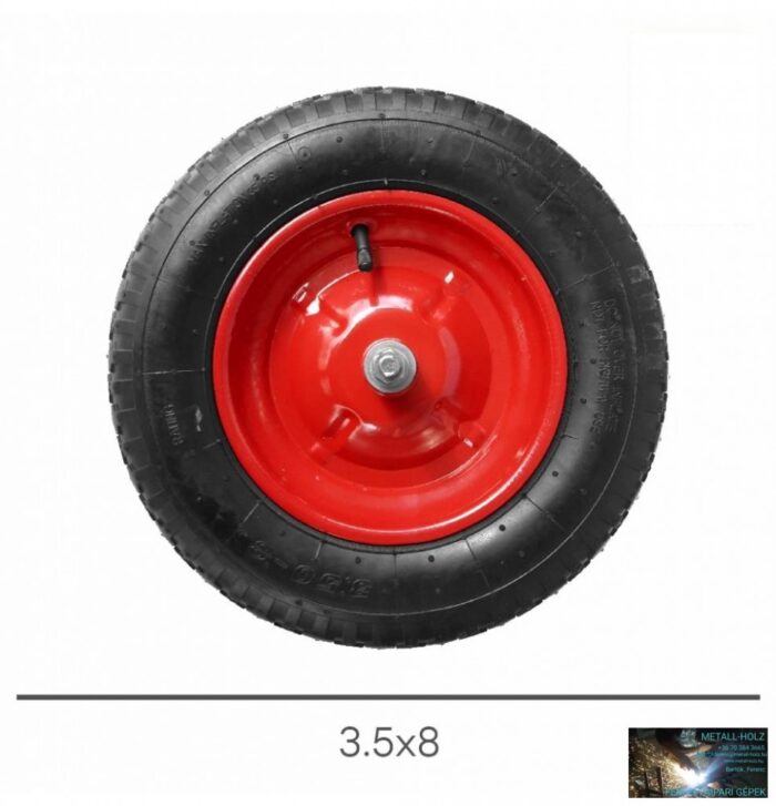 WKR Talicska kerék 3.5x8 fém felnis, pumpálható, csapágyas+tengellyel - Image 1