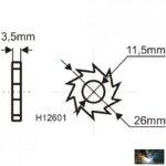 Csiszoló tárcsa festékek és ragasztók eltávolításśhoz, 135mm, 16db wolframkarbid penge - Image 2