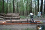 MVS Mini Sawmill-1 mobil láncos faipari gyorsfűrész szett áramfejlesztő generátorral