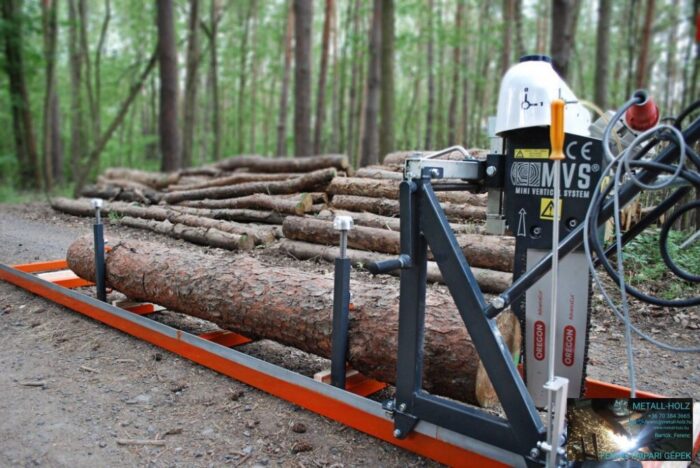 MVS Mini Sawmill-1 mobil láncos faipari gyorsfűrész szett áramfejlesztő generátorral - Image 2