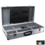 Alumínium bőrönd 640x325x150, ezüstszínű