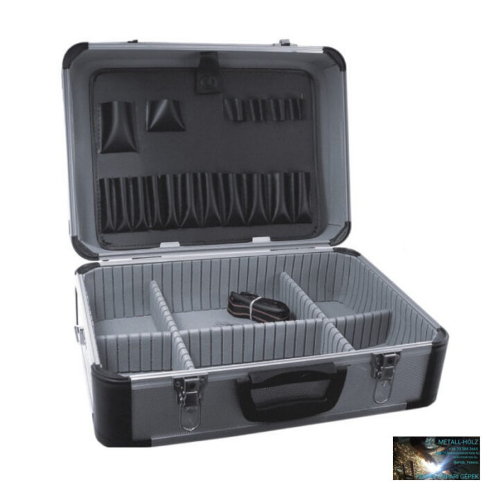 Alumínium bőrönd 455x330x170, ezüstszínű - Image 1