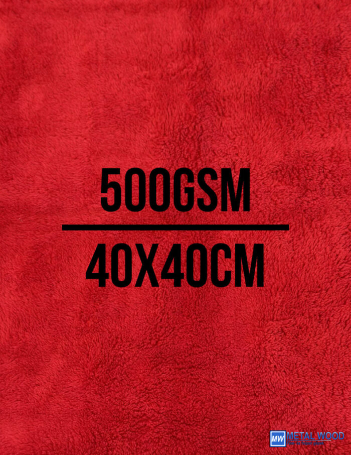 Mikroszálas Kendő 500GSM / 40x40CM Piros Szegélymentes - Image 1