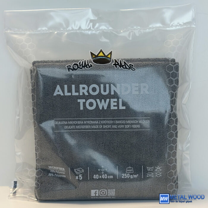 Mikroszálas Kendő 250GSM / 40x40CM Szürke Szegélymentes 5db - Image 3