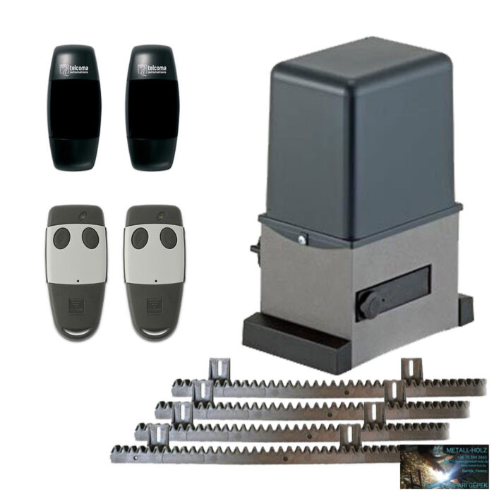 Tolókapu mozgató szett 600 kg-ig, 449-es távirányítókkal, 4m fogasléccel, 230V Slide Kit/449/CRV4 - Image 1