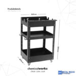 ChemicalWorkz 3 polcos Gurulós Professzionális Kocsi - Image 6