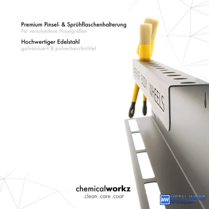 ChemicalWorkz Ecset és Tisztítószeres flakon fali tartó INTERIOR BODY WHEELS 80cm - Image 2
