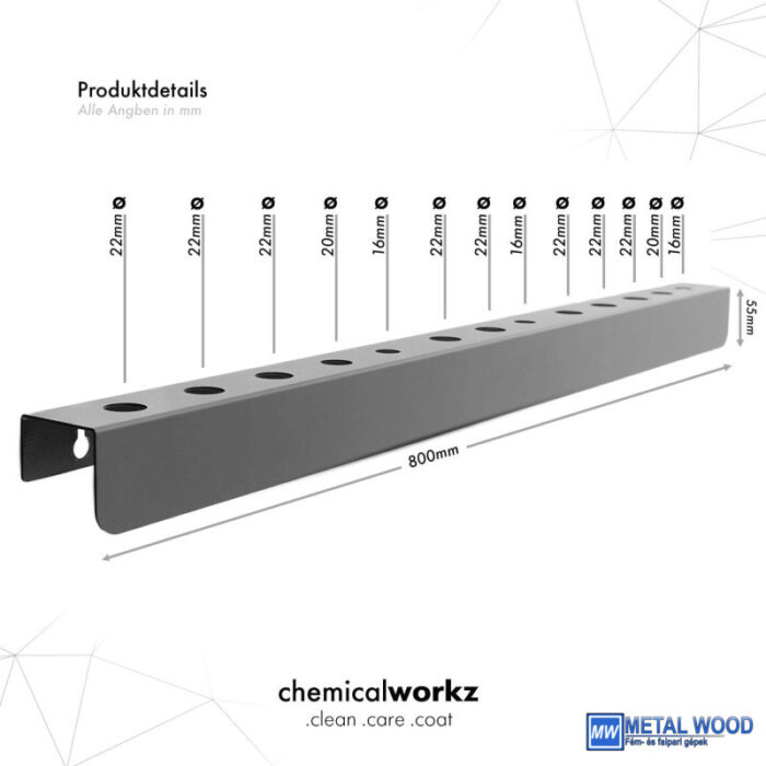 ChemicalWorkz Ecset és Kefe Fali Tartó Konzol 80cm - Image 3