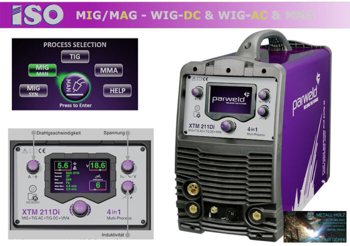 PARWELD XTM211Di digitális multifunkciós 4in1 hegesztőinverter - Image 3