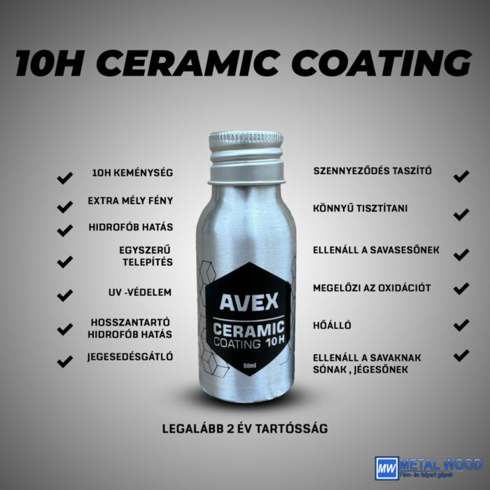 Ceramic Coating 10H - Kerámia Bevonat 10H 2 év 50ml - Image 4