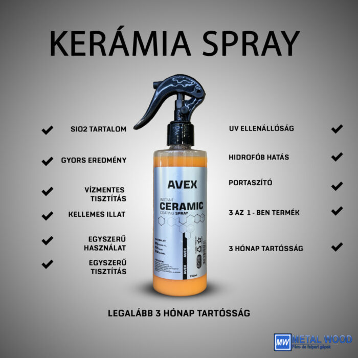 Ceramic Spray  - Kerámia Spray SIO2 250ml Gyorsfény - Image 3