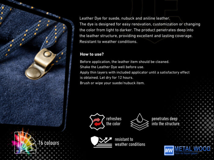 Leather Expert Bőrfesték - Velur. Nubuk, Analin 75ml Army Green - Image 4