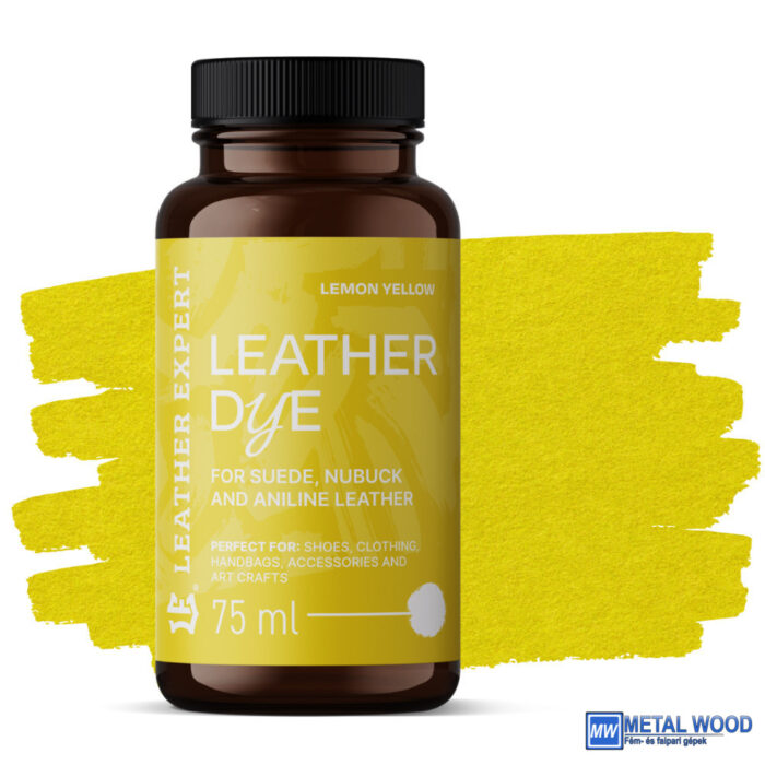 Leather Expert Bőrfesték - Velur. Nubuk, Analin 75ml Lemon Yellow - Image 1