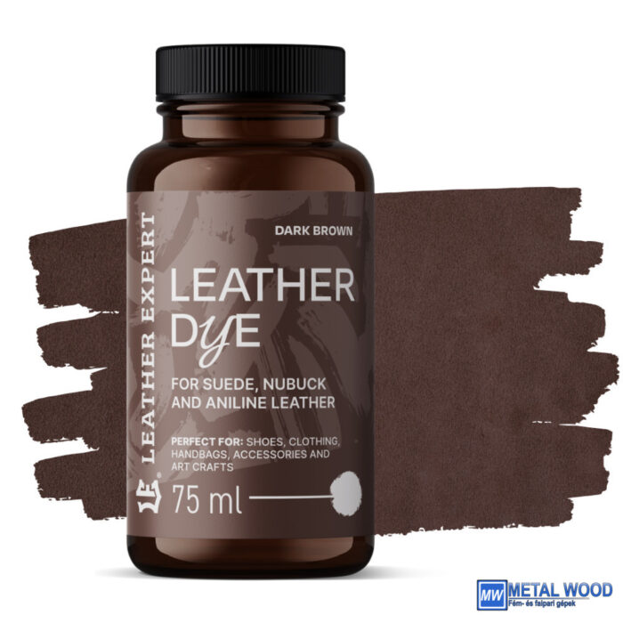 Leather Expert Bőrfesték - Velur. Nubuk, Analin 75ml Dark Brown - Image 1
