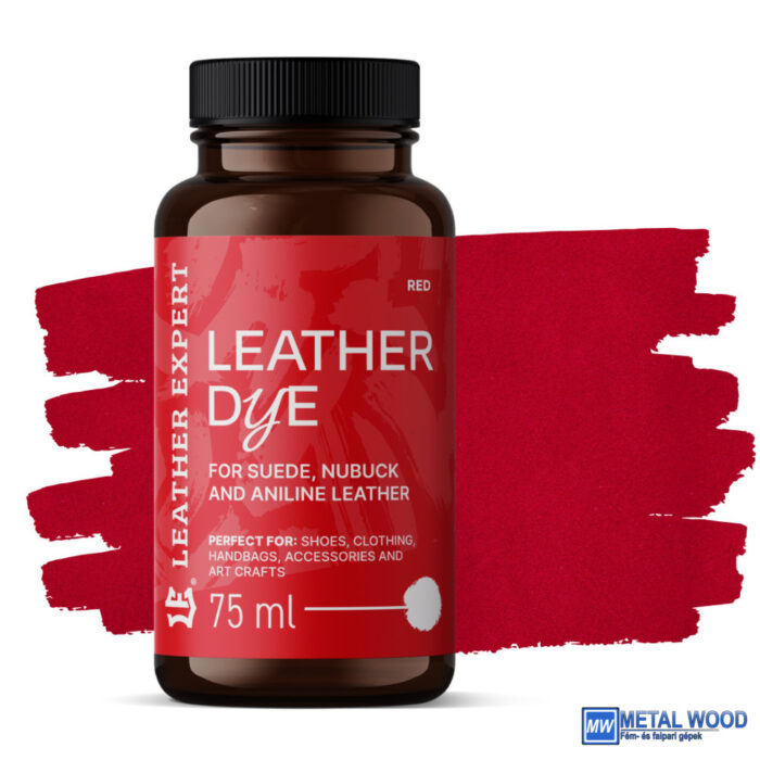 Leather Expert Bőrfesték - Velur. Nubuk, Analin 75ml Red - Image 1