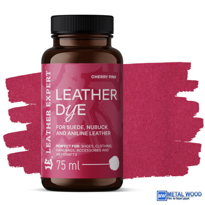 Leather Expert Bőrfesték - Velur. Nubuk, Analin 75ml Cherry Pink - Image 1