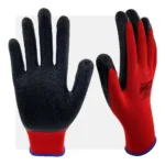 BUKALAT latex mártott piros munkavédelmi kesztyű