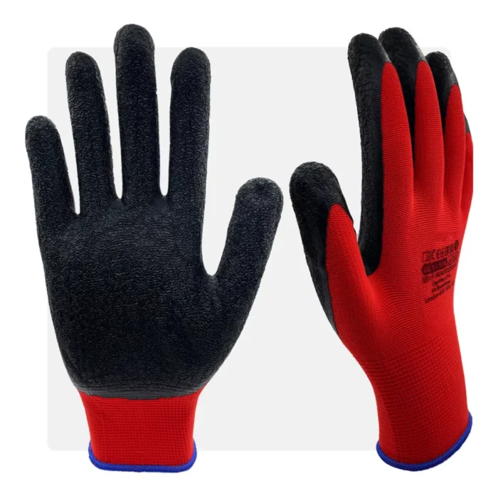 BUKALAT latex mártott piros munkavédelmi kesztyű - Image 1